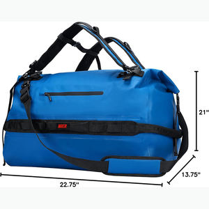 Free sample Custom Logo <b>Large</b> <b>Storage</b> PVC Waterproof Sport Duffle <b>Bag</b> for Unisex Durable Straps Handles for Camping Black Color - Product Image 2