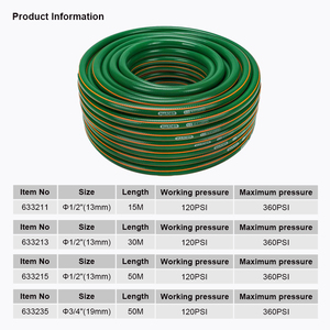 Tuyau d'arrosage flexible extensible en PVC vert HARDEN Tuyau d'arrosage flexible Tuyau d'arrosage et enrouleurs Produit 633211 -633235 - Product Image 3