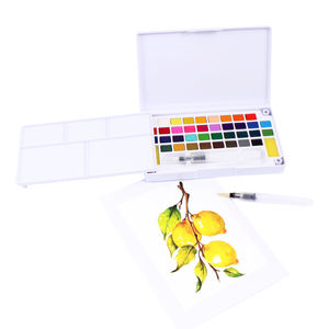 Boîtes de peinture <span class=keywords><strong>aquarelle</strong></span> FOSKA, faciles à utiliser, ensemble de peinture portable avec palette et pinceaux pour les artistes débutants et expérimentés - Product Image 1
