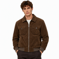 Blousons Bomber Homme Personnalisables en Corduroy et Nylon Imperméables – Service OEM, Haute Qualité, Respirants, Brodés pour l'Hiver