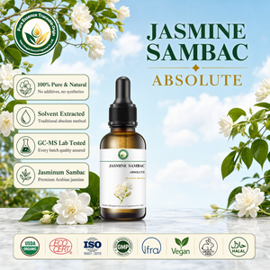 Huile <span class=keywords><strong>absolue</strong></span> de jasmin sambac 100% naturelle (Jasminum Sambac) pour gel douche, savon artisanal, lotion, vente en gros, fabrication OEM - Product Image 2