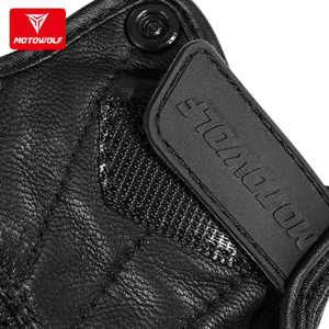 Gants de <span class=keywords><strong>moto</strong></span> Motowolf <span class=keywords><strong>demi</strong></span>-doigts en cuir toutes saisons antidérapants pour le sport et le fitness - Product Image 5