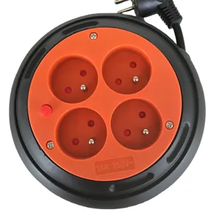 OSWELL Round Pin Extension Power Cord Cable Reel 16A Extension Socket CE