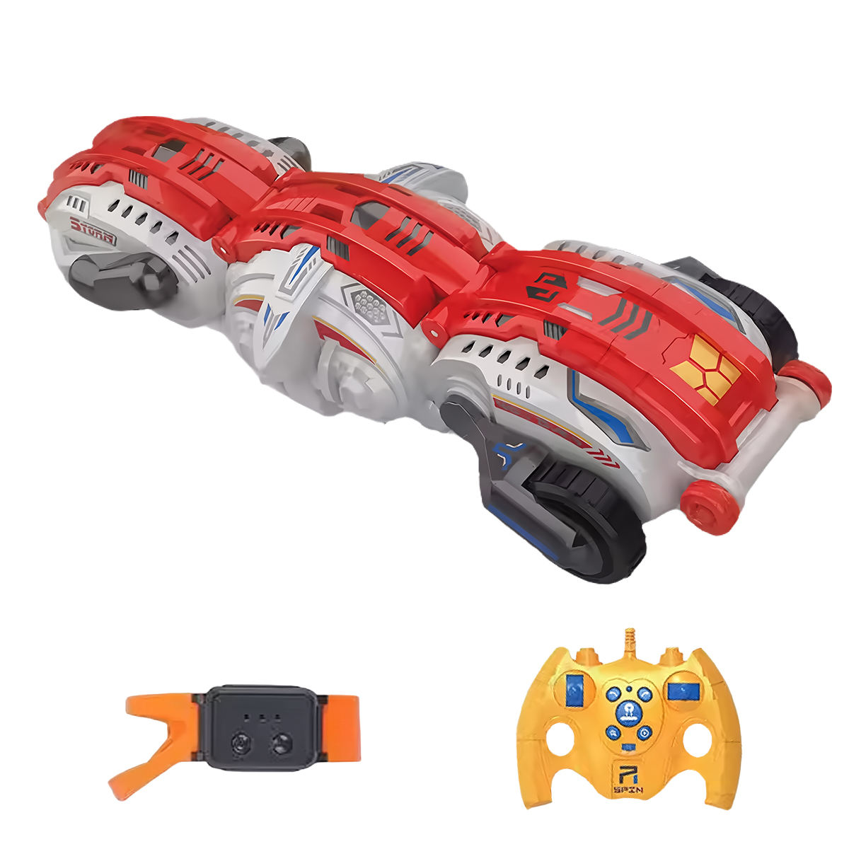 สีแดง (มือถือ + รีโมทคอนโทรลนาฬิกา)