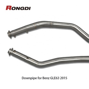 ท่อดาวน์ไปป์ตรงจากโรงงานสำหรับ Mercedes Benz GLE63 W166 C292 AMG 5.5T ปี 2015-2019 วัสดุ Ss304 ท่อไอเสียแบบตรง - Product Image 3
