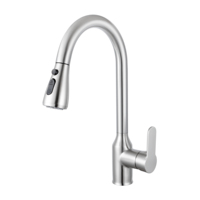 Robinet mitigeur en laiton extensible pour évier, pour la cuisine, pour montage sur pont, noir