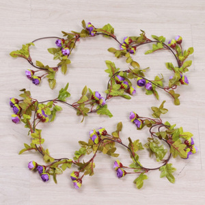 Guirlandes de roses artificielles Hanxi 200 cm, fleurs en soie multicolores, décoration murale pour mariage - Product Image 4