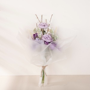 Bouquet de fleurs artificielles Sinan, camélia rose, tissu tissé en plastique, décoration d'intérieur, accessoires de mariage CF01171 - Product Image 2