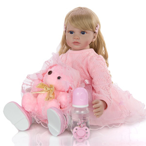 Poupée <span class=keywords><strong>reborn</strong></span> réaliste <span class=keywords><strong>60cm</strong></span> avec robe rose Look Like Real <span class=keywords><strong>reborn</strong></span> baby Baby <span class=keywords><strong>Reborn</strong></span> Doll Kits - Product Image 2