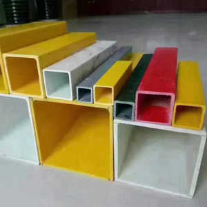 Nhà Máy Bán buôn FRP Ống Vuông <span class=keywords><strong>GRP</strong></span> sợi thủy tinh ống thép nóng bán cho xây dựng sản xuất với cắt dịch vụ - Product Image 1