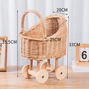 Nuovi Arrivi: Cesti in <span class=keywords><strong>Vimini</strong></span> per Bambini, Cesto Retrò Intrecciato, Decorazione per Cameretta, Giocattoli per Bambini, Giocattolo per Passeggino - Product Image 6