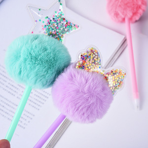 Bonvada Creative Cute Furry Candy Colored Plastic Plush <b>Ballpoint</b> <b>Pen</b> - Product Image 3