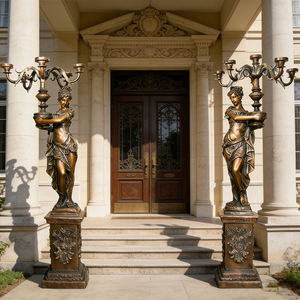 Lámpara de Jardín con Estatua de Hada de Bronce, Diseño de Chicas Hermosas, para Decoración de Fiestas Nacionales <span class=keywords><strong>y</strong></span> Cumpleaños - Product Image 3