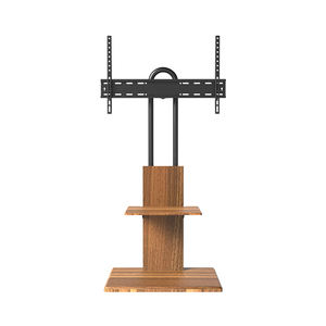 Support <span class=keywords><strong>TV</strong></span> pivotant en acier pour sol extérieur avec base en MDF <span class=keywords><strong>et</strong></span> étagère pour DVD pour téléviseurs LCD/LED de 32 à 70 pouces - Product Image 1