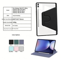 Étui rotatif à 360° pour tablette Samsung Galaxy Tab S11 Ultra avec emplacement pour stylet intégré pour une visualisation en mode portrait multi-angles