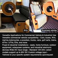 Chargeur USB Type C personnalisé QC 3.0 USB-A et Type C, montage en surface circulaire, pour bus, voiturettes de golf, 12V 24V, prise de chargeur de voiture