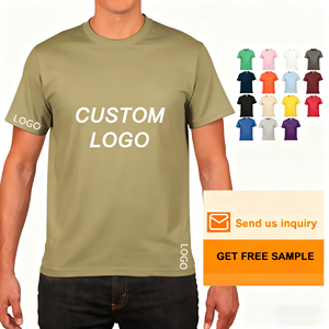 Chất Lượng Cao Tùy Chỉnh Người Đàn Ông Củ<span class=keywords><strong>a</strong></span> Cotton T-Shirt Đồng Bằng Thiết Kế Với Logo Thêu Màn Hình Phương Pháp In Ấn Giản Dị Trống Phong Cách - Product Image 1