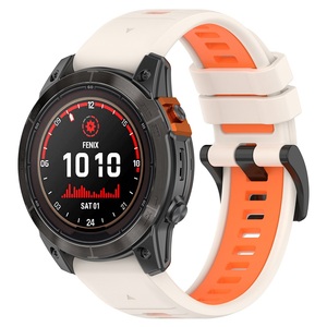 <span class=keywords><strong>Bracelet</strong></span> de <span class=keywords><strong>montre</strong></span> en silicone à dégagement rapide 20/22/26mm <span class=keywords><strong>Bracelet</strong></span> <span class=keywords><strong>Garmin</strong></span> Fenix7X Pro Double couleur avec <span class=keywords><strong>bracelet</strong></span> de Type breloque - Product Image 4