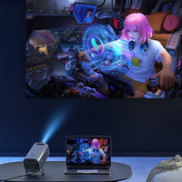 4K HD Android 11 Projecteur portable 200 ANSI Haute luminosité Projecteur LCD extérieur Allwinner H713 Projecteur de film