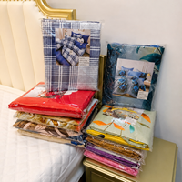 Prêt à Expédier Drap de Lit en Tissu 100% Coton de Luxe, Prix Abordable, Ensemble 3 Pièces Drap Plat pour Salon Taille King Size