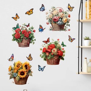 <span class=keywords><strong>Adesivi</strong></span> Murali in Vinile <span class=keywords><strong>Floreali</strong></span> Vintage, Impermeabili e Resistenti ai Raggi UV, Decorazione <span class=keywords><strong>per</strong></span> Casa e Soggiorno - Product Image 5