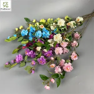 92 CM Artificial Camellia Flower Long Branch 2 Heads Decorative Flower For Home Wedding Restaurant