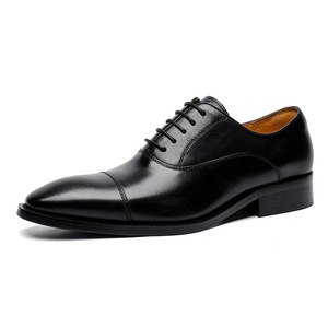 Zapatos de Cuero Genuino para Hombre, Novedad 2025, Suela Gruesa, Estilo Británico, Casual de Negocios, Brillante, Aumenta la Estatura, Ligeros - Product Image 6