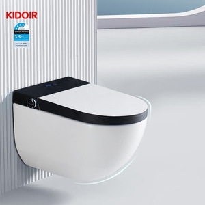 Kidoir Trở Lại Tường Gắn Treo WC Sang Trọng Không Có Vành Tự Động Xả Phòng Tắm Điện Bidet Grey Tường Treo Thông Minh Nhà Vệ Sinh