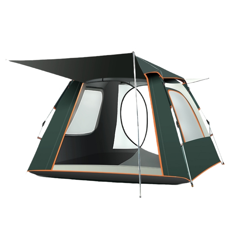 Tenda campeggio verde 2 porte 2 finestre