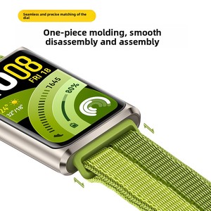 Sangle en velcro en nylon pour <span class=keywords><strong>Huawei</strong></span> <span class=keywords><strong>Band</strong></span> 11/11 Pro, bracelet de remplacement doux et respirant - Product Image 3
