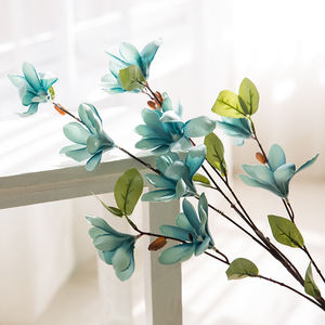 Magnolia de flores artificiales, <span class=keywords><strong>once</strong></span> cabezas, venta al por mayor, Mesa para el hogar, decoración de boda, Magnolia de una sola rama - Product Image 4