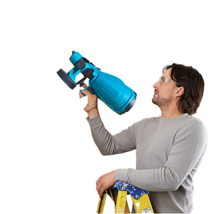 Pistola pulverizadora eléctrica recargable con batería de litio de 21V, herramientas convenientes para aplicación de pintura de látex - Product Image 1