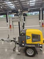 Tour d'éclairage LED Atlas Copco HiLight V5+ SMD 155000 lumens pour travaux routiers et secours d'urgence