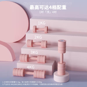 Ensemble d'haltères Premium Selection 3 kg, plaques réglables à changement rapide, pour équipement de fitness à domicile, unisexe - Product Image 3