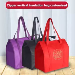 Sac isotherme jetable non tissé à bas prix pour boissons individuelles, sac de transport pour magasin de boissons, sac de déjeuner isolant - Product Image 6