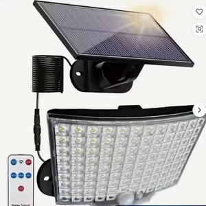 Lampe Solaire Extérieure avec <span class=keywords><strong>Détecteur</strong></span> <span class=keywords><strong>de</strong></span> <span class=keywords><strong>Mouvement</strong></span> [3 Modes/204 LED/2000 LM] Étanche IP65 Projecteur LED <span class=keywords><strong>Extérieur</strong></span> en ABS Câble <span class=keywords><strong>de</strong></span> 5 m pour Jardin - Product Image 1