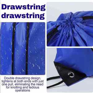 Custom Supermarket Shopping Draw <b>String</b> Back <b>Bag</b> Waterproof Drawstring Nylon <b>Bag</b> for Gift Homeless Hiking Gym - Product Image 6