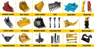 קבצים מצורפים מיני חופר: גרבר, פטיש, ריפר, מגרפה, אוגר, דלי, אגודל - Product Image 2