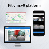 Caméra embarquée Android 4G 3 canaux avec GPS Wifi ADAS+DMS Caméra embarquée APP Streaming en direct à distance 4G 3 objectifs Caméra de voiture 3 canaux DVR de voiture