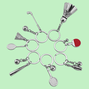 Club deportivo regalos <span class=keywords><strong>de</strong></span> recuerdo deporte creativo juego <span class=keywords><strong>de</strong></span> pelota llaveros bádminton tenis béisbol <span class=keywords><strong>Ping</strong></span>-pong <span class=keywords><strong>Golf</strong></span> bolos llavero - Product Image 2
