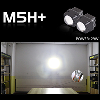 Nouvelles ampoules de phare à lentille de projecteur LED pour voiture, 1,5 pouce, M5+ M5L M5H M5H+, 12V 35W 6000K, ajustement universel, pour marché secondaire