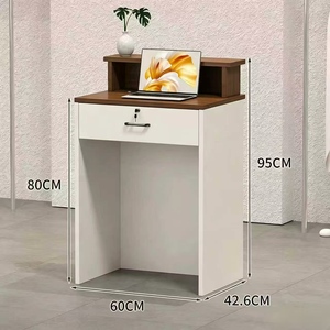 Modern Simple <b>Reception</b> <b>Counter</b> Table Small Cashier Bar Desk for Beauty Salon & Women Clothing Store Front Desk - Product Image 4