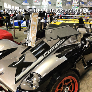 Emblema Adesivo Posteriore in Fibra di Carbonio per Auto da Competizione, Logo Styling Power per X1M X2M X3M X4M X5M X6M X7M, Cromato Nero Lucido - Product Image 2