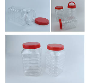 Tarro Cuadrado Transparente <span class=keywords><strong>de</strong></span> Plástico PET con Tapa <span class=keywords><strong>de</strong></span> Rosca para Almacenamiento <span class=keywords><strong>de</strong></span> Alimentos, Kimchi, Dulces, <span class=keywords><strong>Miel</strong></span>, Azúcar, Aperitivos y Condimentos 1.2L 1.4L 1.5L - Product Image 6