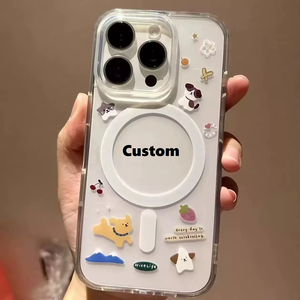 Tùy Chỉnh Màu Sắc Trong Suốt Từ Trường Hợp Điện Thoại Cho <span class=keywords><strong>Iphone</strong></span> 16 Pro Max 15 14 13 12 11-Dễ Thương Bướm Puppy Sơn Loạt - Product Image 1