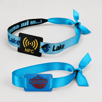 Bracelet RFID personnalisé en cordon, bracelet RFID en PVC, bracelet en tissu avec puce RFID pour concerts, festivals de musique, accès aux événements