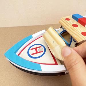 En bois moderne ferme garde côtière modèle de navire Simulation destructeur mer bateau de croisière jouet méditerranéen voile artisanat ornement - Product Image 4