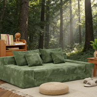 Sofa Bed Lipat Modular Modern dengan Desain Lembut untuk Kamar Tidur, Ruang Tamu, Hotel, Apartemen, dan Penggunaan di Gym, Dapat Dilepas dan Dicuci