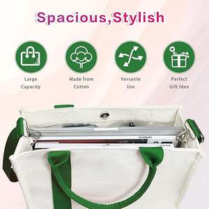 New Arrival Luxury Beach Bag Heavy Duty Laminated Solid Canvas Tote Bag with Shoulder Strap and Handle - Product Image 3