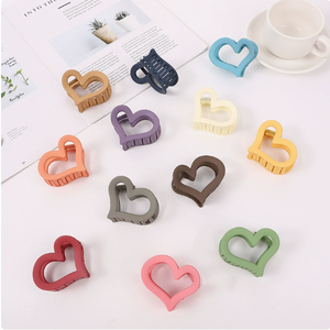 Pince à cheveux 6,5 cm, motif cœur évidé multicolore, style coréen, simple, pour femme - Product Image 6